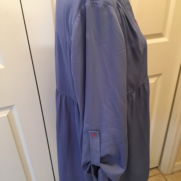 Susan Graver NWT large Lilac 3/4 sleeve Blouse - Picture 6 of 7